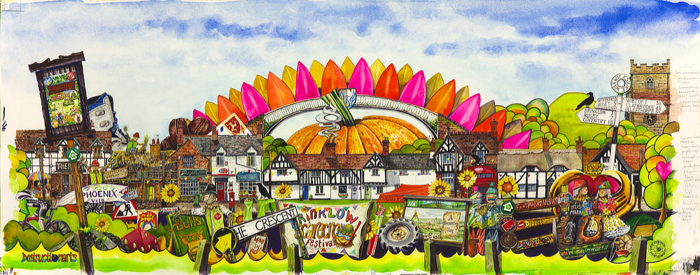 Commission Painting Brinklow Scarecrow Festival